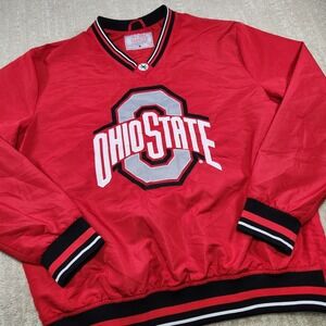 Ohio State Buckeyes Sweatshirt Adult Medium Sideline Sweater V Neck Varsity Red